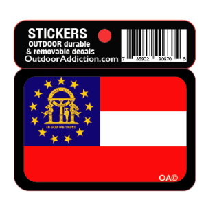 Georgia state flag- cell phone sticker